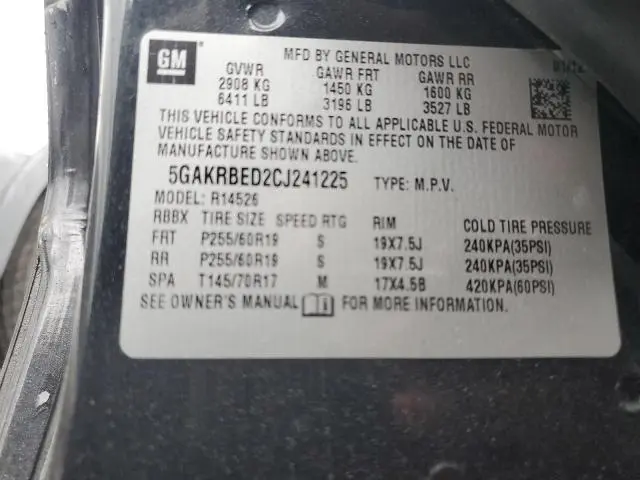 2012 BUICK ENCLAVE