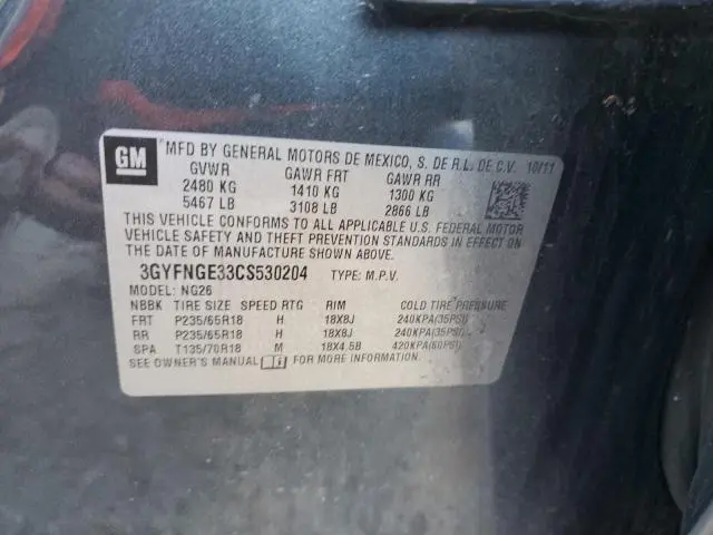 2012 CADILLAC SRX 