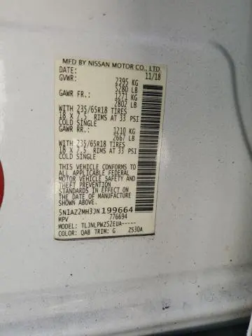 2018 NISSAN MURANO S  