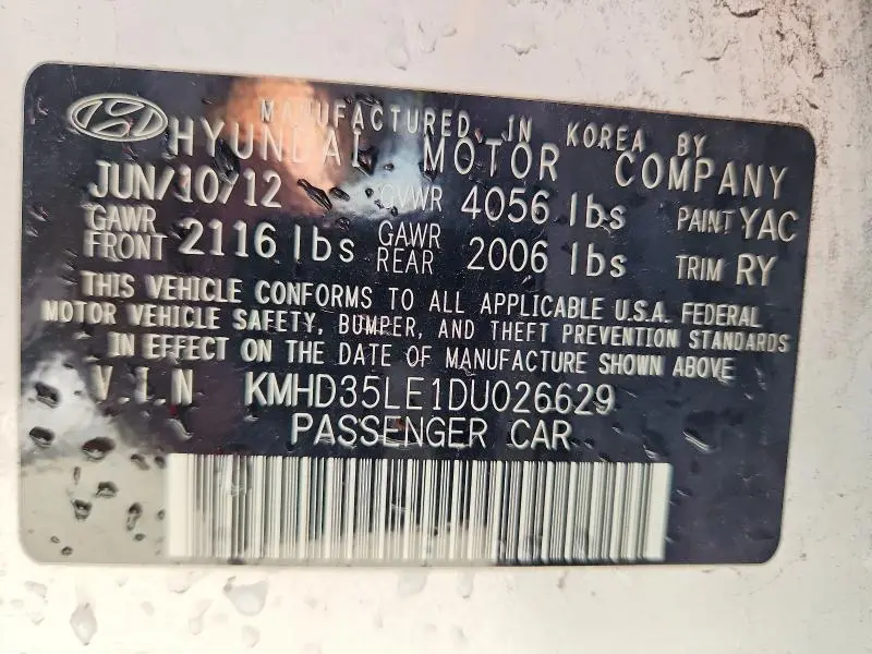 2013 HYUNDAI ELANTRA GT BASE  