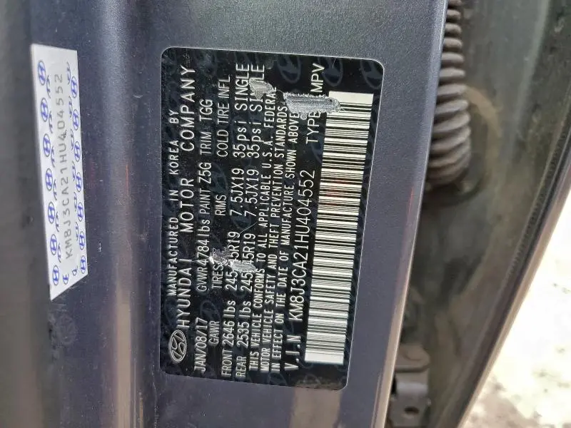 2017 HYUNDAI TUCSON LIMITED  