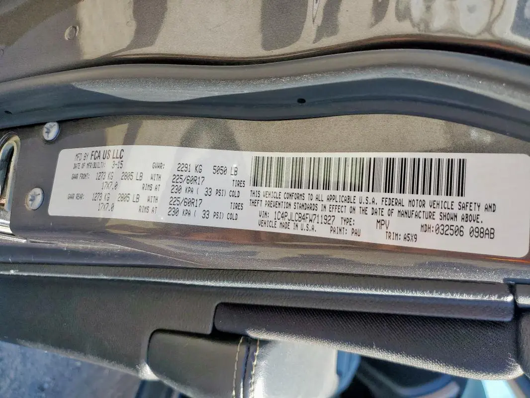 2015 JEEP CHEROKEE LATITUDE  