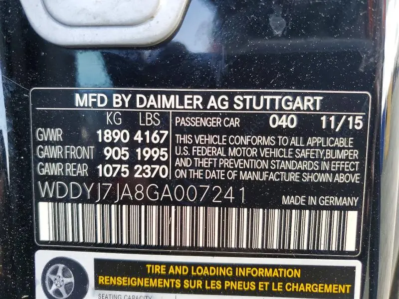 2016 MERCEDES-BENZ AMG GT S  