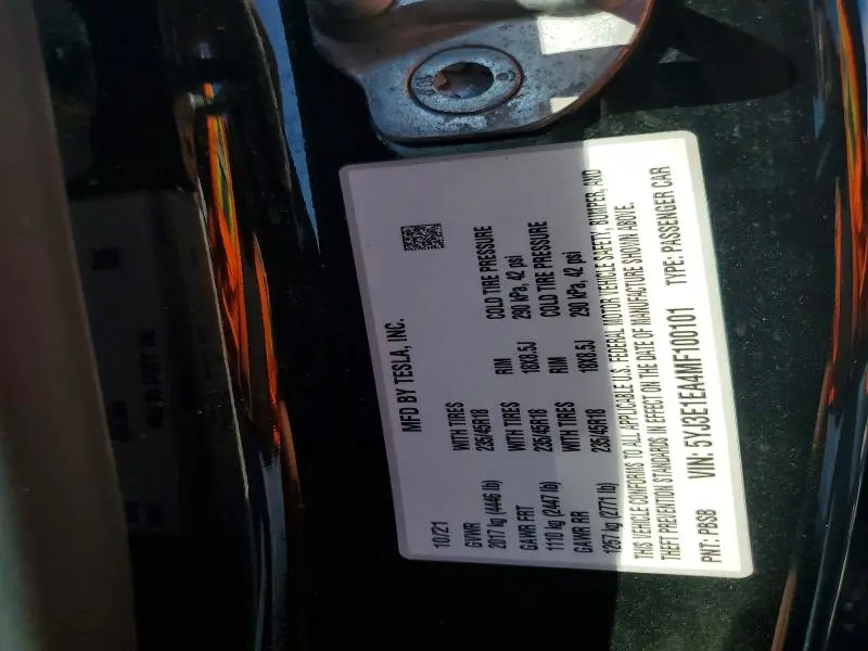 2021 TESLA MODEL 3   