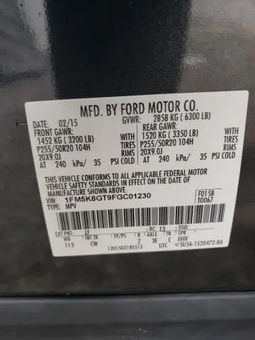 2015 FORD EXPLORER SPORT  