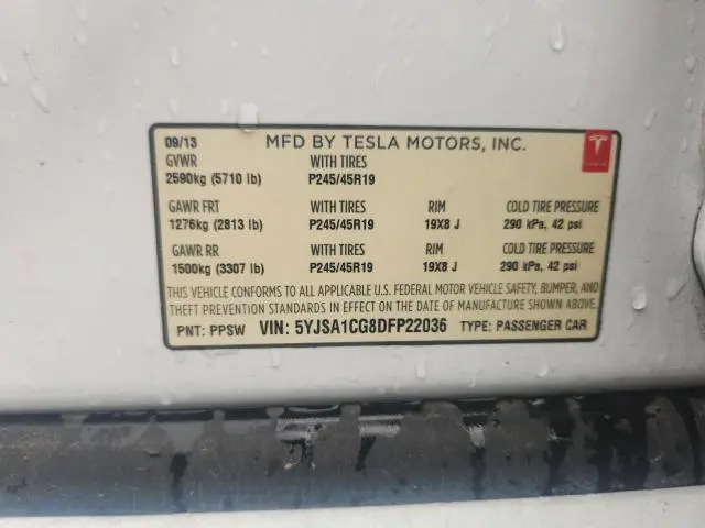 2013 TESLA MODEL S   