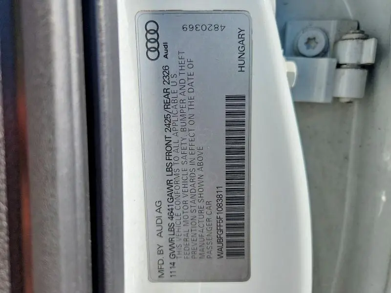 2015 AUDI S3 PREMIUM PLUS  