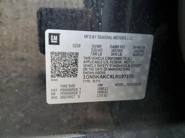 2020 CHEVROLET TAHOE K1500 LS  