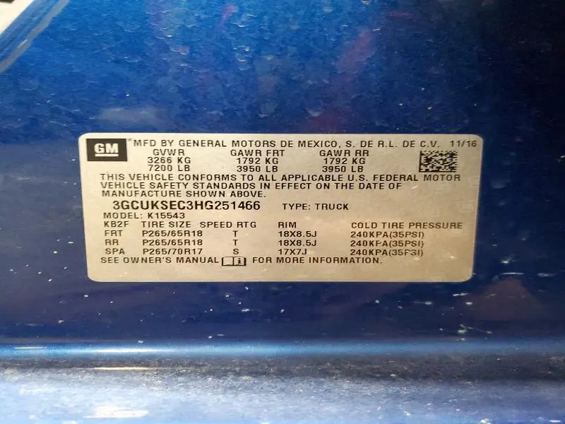 2017 CHEVROLET SILVERADO K1500 LTZ  