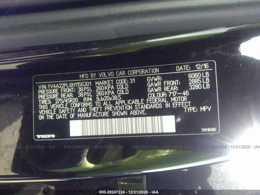 2017 VOLVO XC90 T6 INSCRIPTION