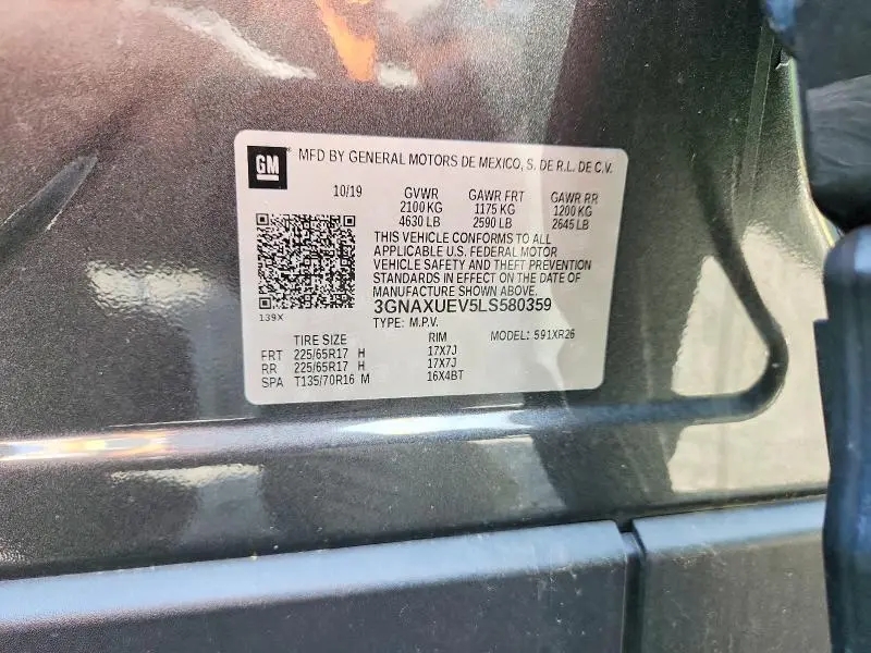 2020 CHEVROLET EQUINOX LT  