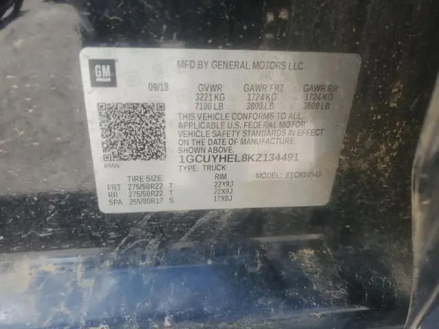 2019 CHEVROLET SILVERADO K1500 HIGH COUNTRY  