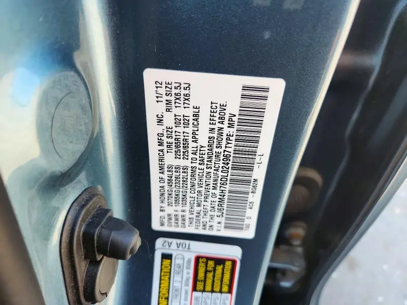 2013 HONDA CR-V EXL  