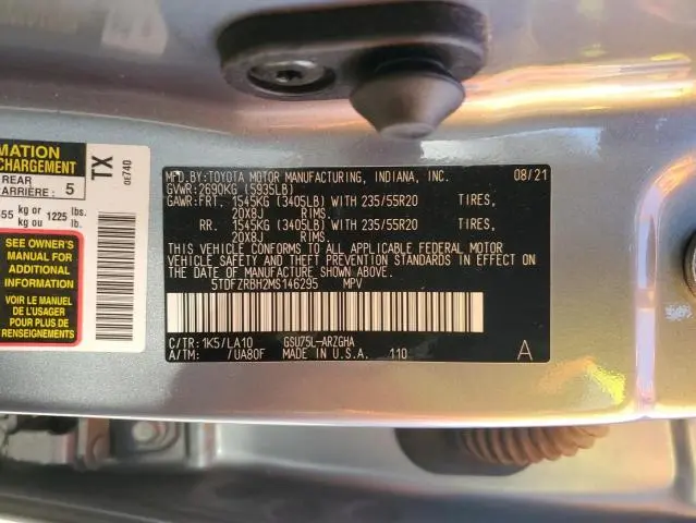2021 TOYOTA HIGHLANDER PLATINUM