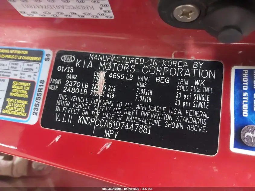 2013 KIA SPORTAGE SX