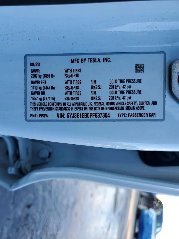 2023 TESLA MODEL 3   