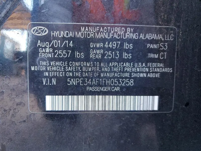 2015 HYUNDAI SONATA SPORT  