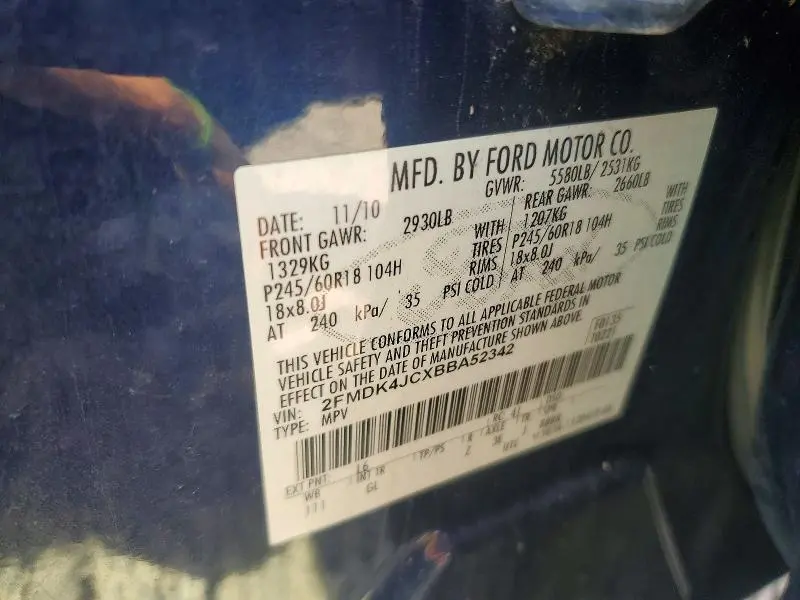 2011 FORD EDGE SEL  