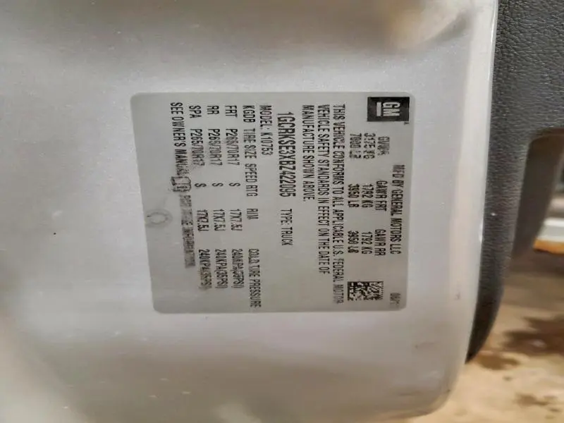 2011 CHEVROLET SILVERADO K1500 LT  