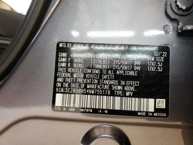 2022 HONDA HR-V EX  