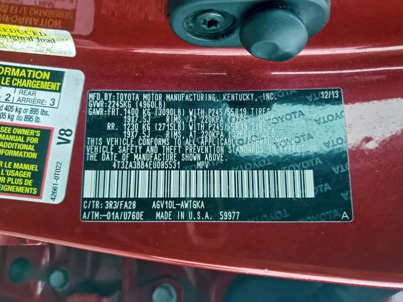 2014 TOYOTA VENZA LE  