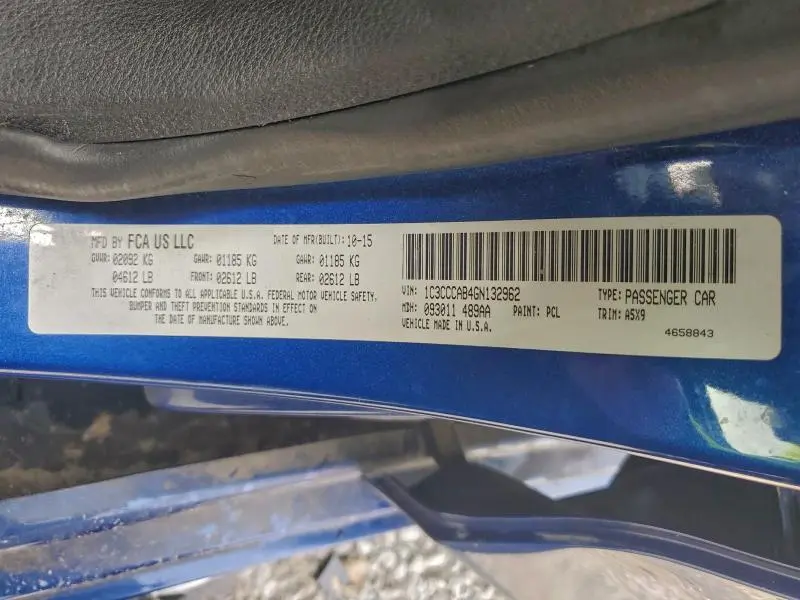 2016 CHRYSLER 200 LIMITED  