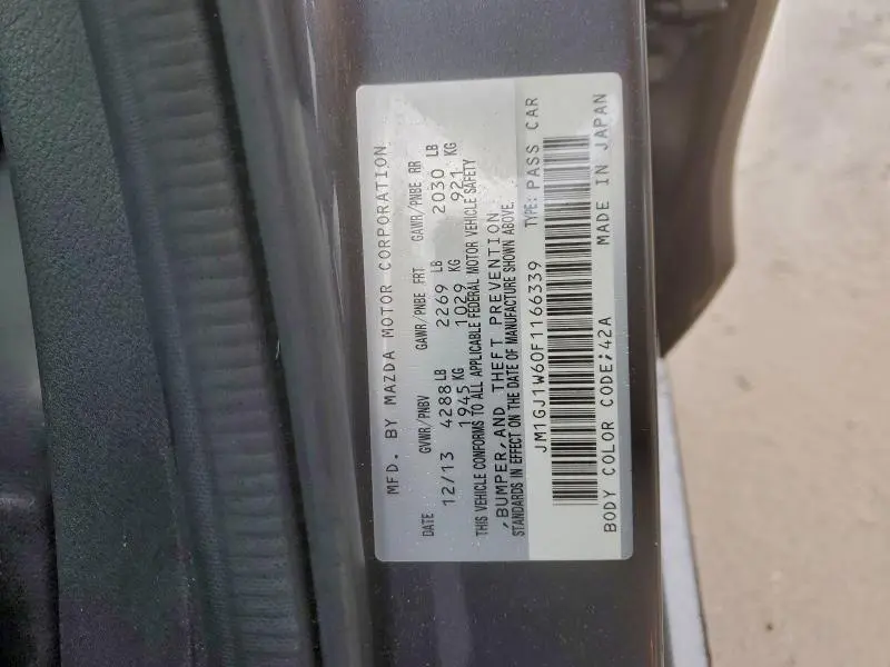 2015 MAZDA 6 GRAND TOURING  