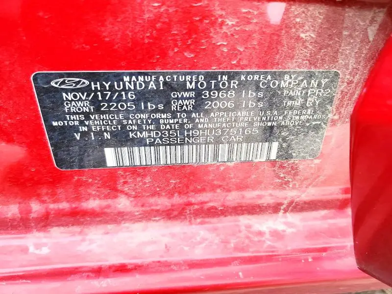 2017 HYUNDAI ELANTRA GT   