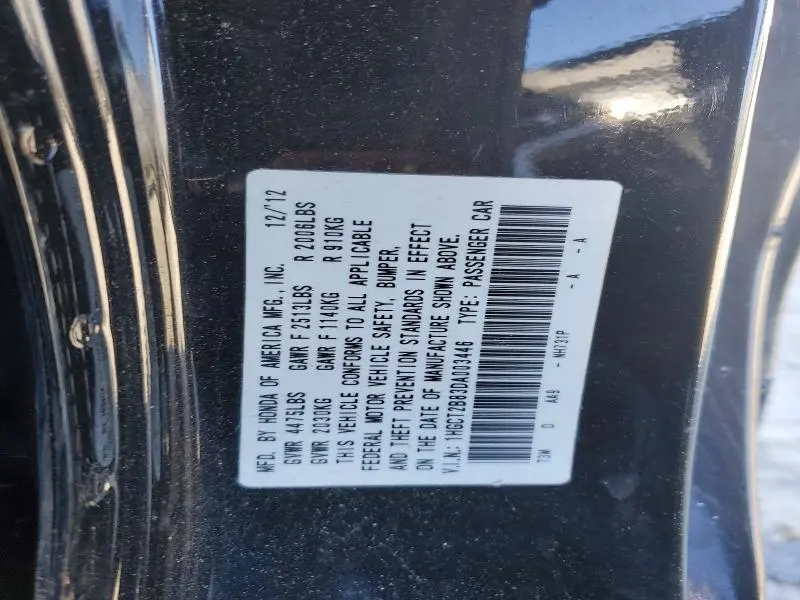 2013 HONDA ACCORD EXL  