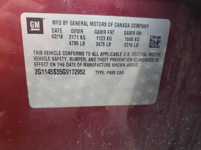 2016 CHEVROLET IMPALA LTZ  