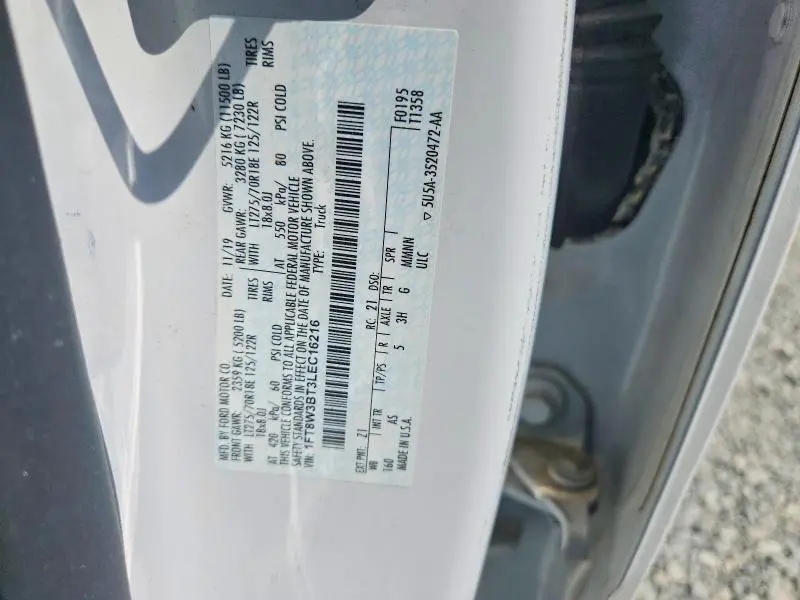 2020 FORD F350 SUPER DUTY  