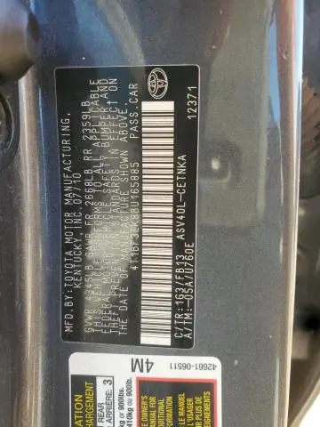 2011 TOYOTA CAMRY BASE  