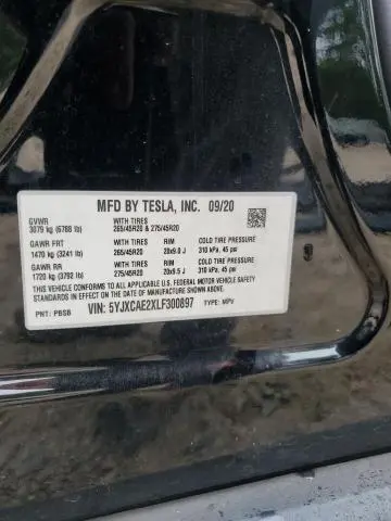 2020 TESLA MODEL X