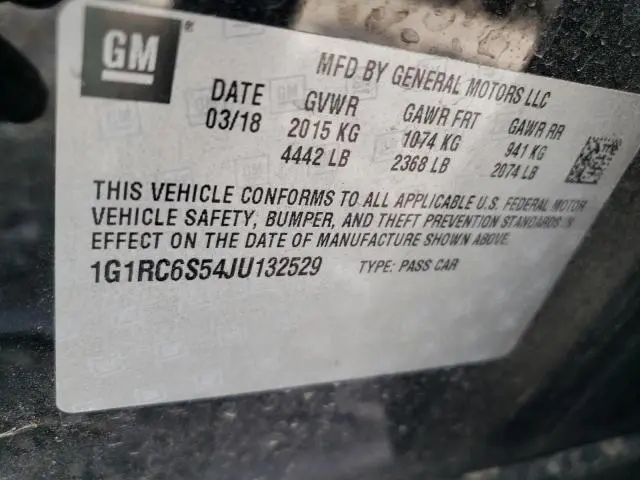 2018 CHEVROLET VOLT LT  