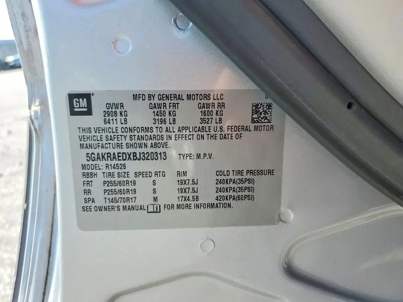 2011 BUICK ENCLAVE CX  