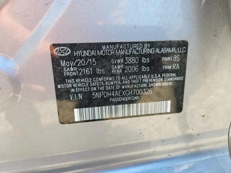 2016 HYUNDAI ELANTRA SE  