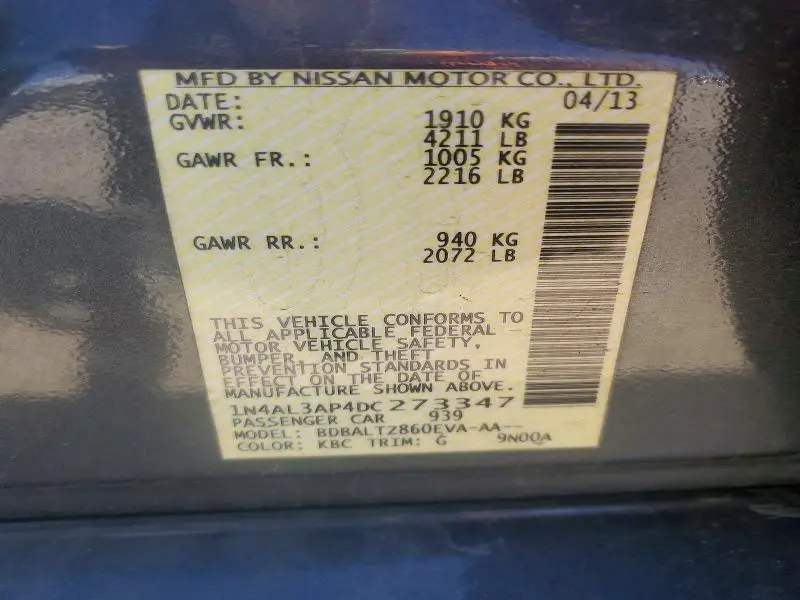 2013 NISSAN ALTIMA 2.5  