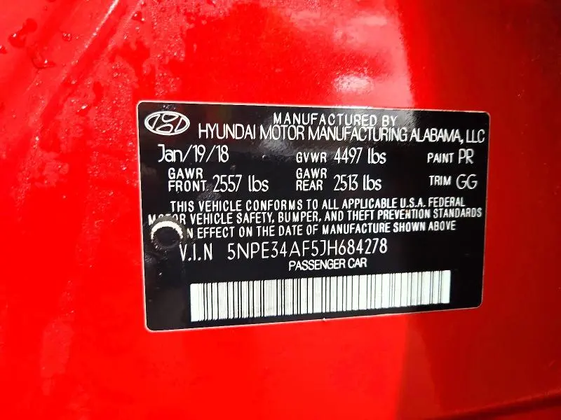 2018 HYUNDAI SONATA SPORT  