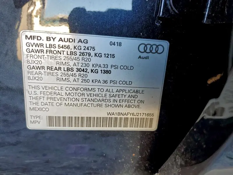 2018 AUDI Q5 PREMIUM PLUS  