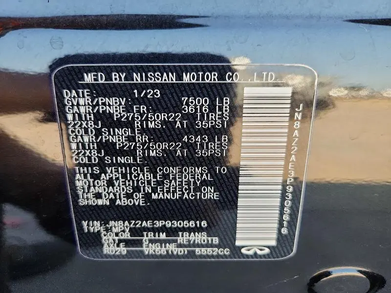 2023 INFINITI QX80 PREMIUM SELECT  