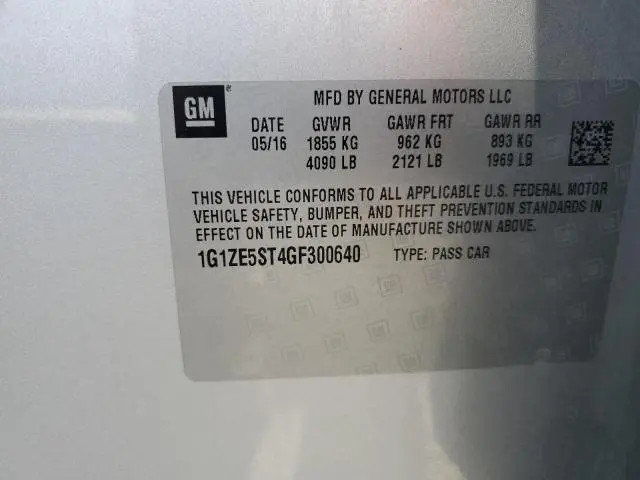 2016 CHEVROLET MALIBU LT  