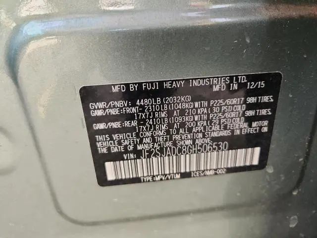 2016 SUBARU FORESTER 2.5I PREMIUM  