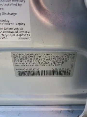 2010 VOLKSWAGEN CC SPORT  