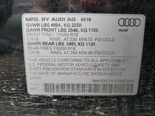 2016 AUDI Q3 PREMIUM PLUS  