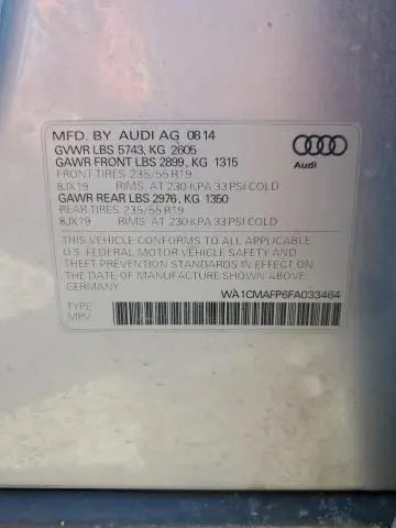 2015 AUDI Q5 TDI PREMIUM PLUS  