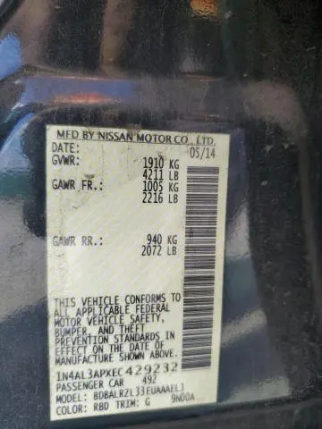 2014 NISSAN ALTIMA 2.5  