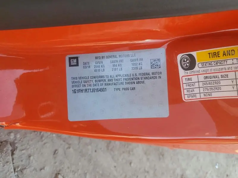 2018 CHEVROLET CAMARO SS  