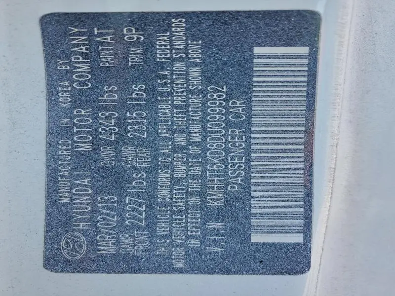 2013 HYUNDAI GENESIS COUPE 2.0T  