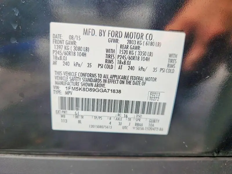 2016 FORD EXPLORER XLT  
