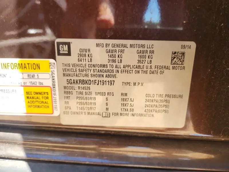 2015 BUICK ENCLAVE   